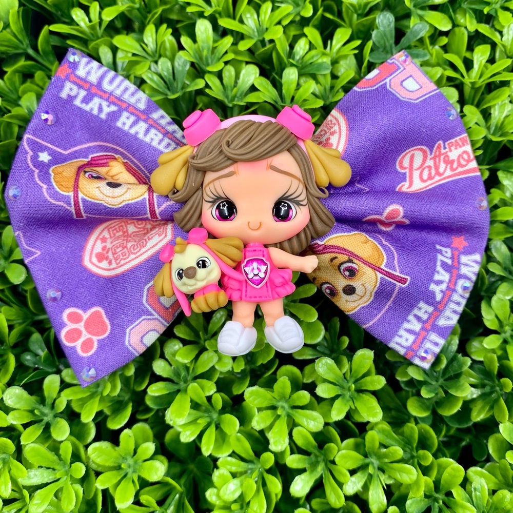 Paw patrol fabric hair bow